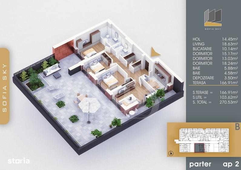 Apartament cu 4 camere în Titan