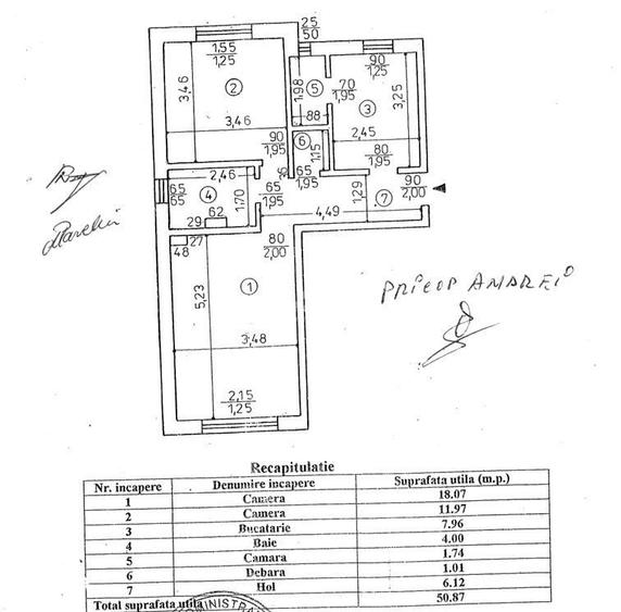 Apartament cu 2 camere decomandat în Central