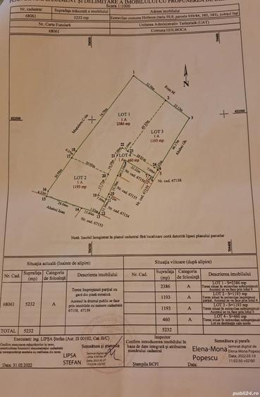 Teren de 1200 mp, în Holboca