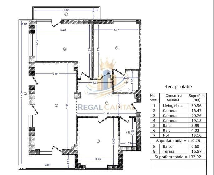 Apartament cu 4 camere în Sisești