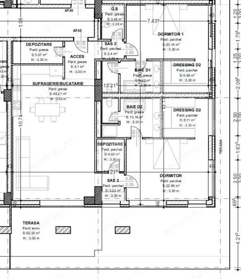 Penthouse de vanzare, cu 3 camere, 148 mp, terasa 62 mp, zona centrala - 1
