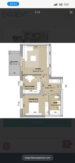 Vand apartament 2 camere exigent faza 6.