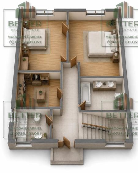 Casă individuală cu 4 camere cu Teren 270 Mp în Berceni