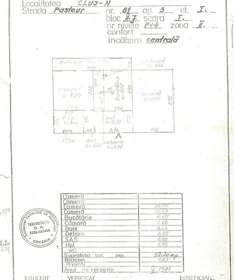Apartament cu 2 camere în Zorilor