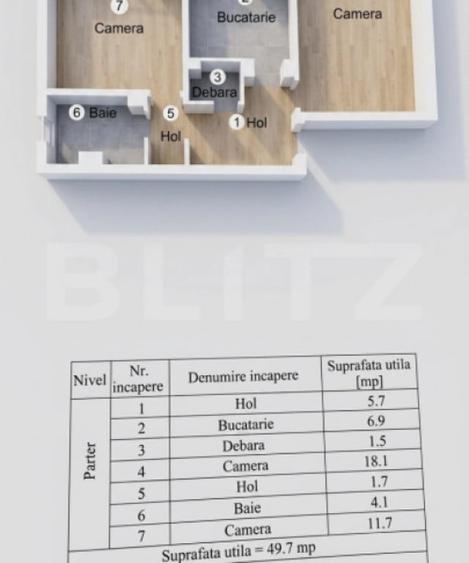 Apartament cu 2 camere decomandat în Central