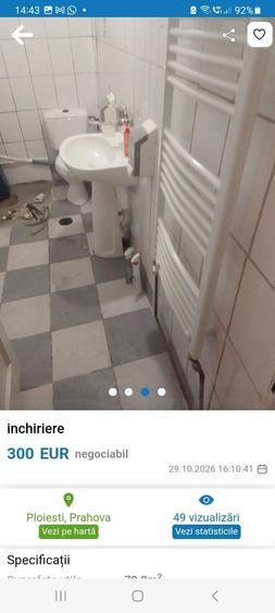 Apartament cu 2 camere semidecomandat în Exterior Vest