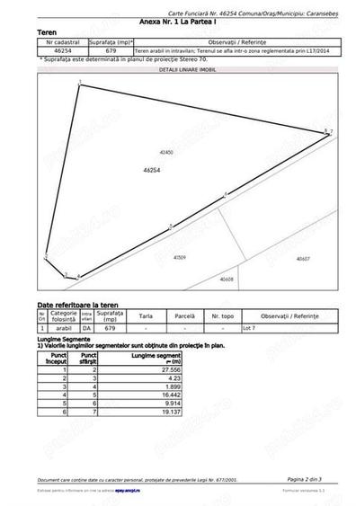 Teren de 679 mp, în Exterior Vest