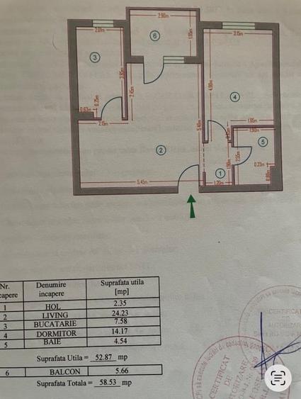 Apartament cu 2 camere semidecomandat, mobilat în Central