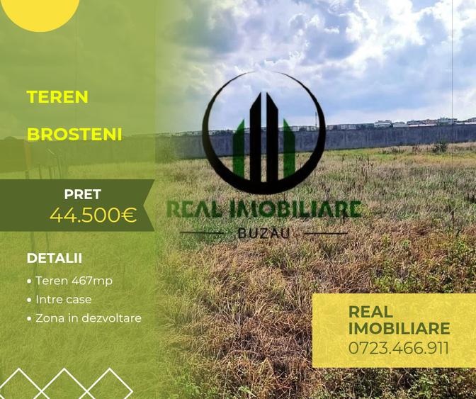 Teren agricol intravilan de 467 mp, în Broșteni