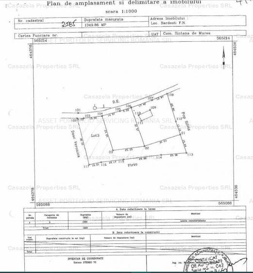Teren Construcții extravilan de 1350 mp, în Sântana de Mureș
