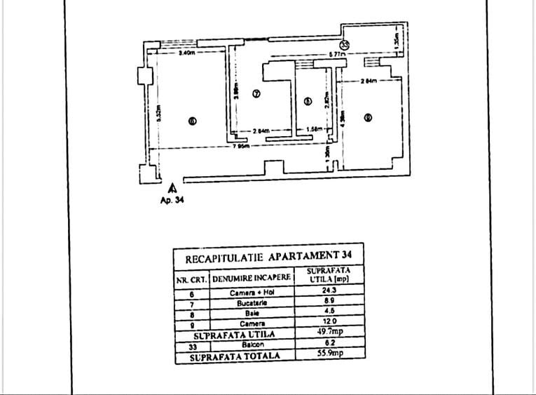 Apartament cu 2 camere decomandat în Tătărași