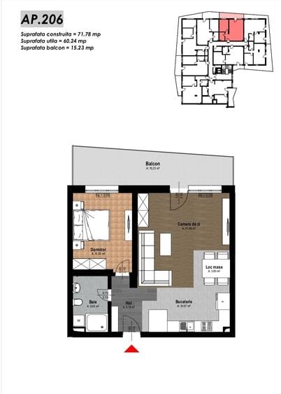 Apartament cu 2 camere în Băile Felix