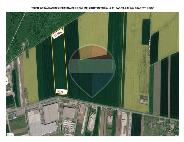 Investitie vanzare teren intravilan 26.666mp la DN3| Vizavi de Makita| - 1