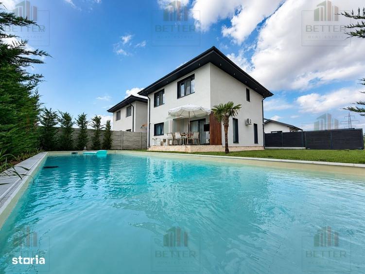 Vila individuala de vanzare in Berceni Piscina incalzita, Mobilata - 13