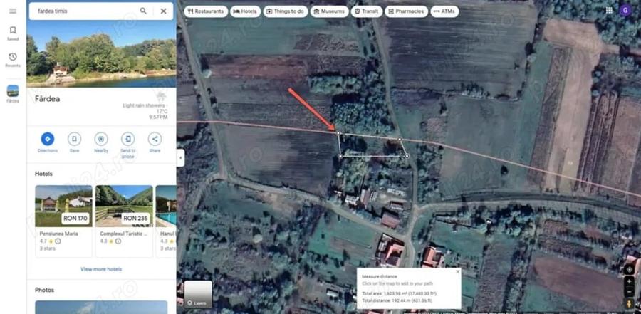 Teren de 1600 mp, în Fârdea