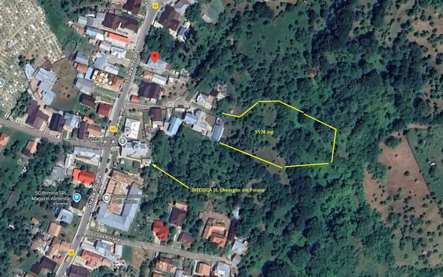 Teren de 5524 mp, în Poiana