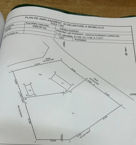 Teren de 1327 mp, în Central