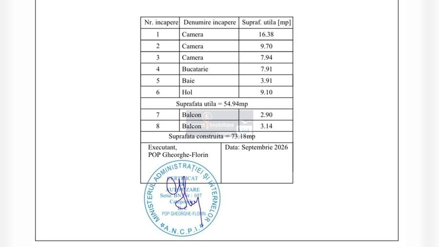 Apartament cu 3 camere decomandat în Ștefan cel Mare