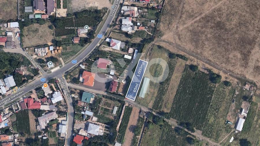 Teren Construcții intravilan de 1000 mp, în Ștefăneștii de Jos