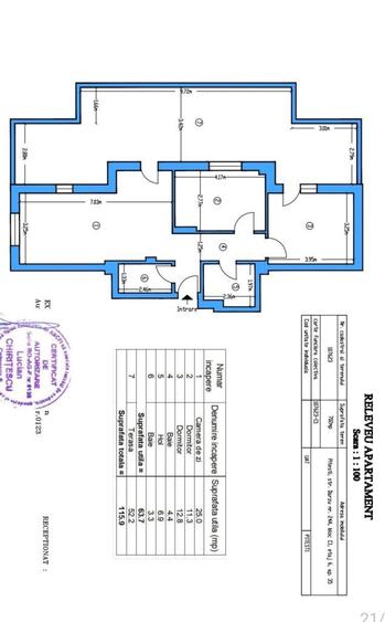 Apartament cu 3 camere decomandat în Calea București