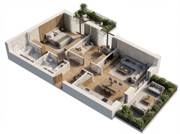 Apartament cu 3 camere decomandat în Ferdinand