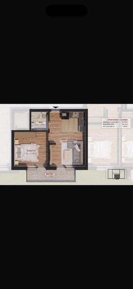 Apartament cu 2 camere semidecomandat în Dobroești