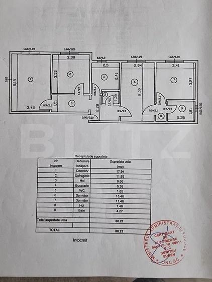 Apartament cu 4 camere semidecomandat, mobilat în Nicolina
