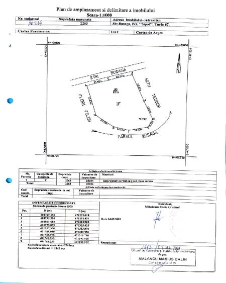 Teren Construcții intravilan de 2263 mp, în Central