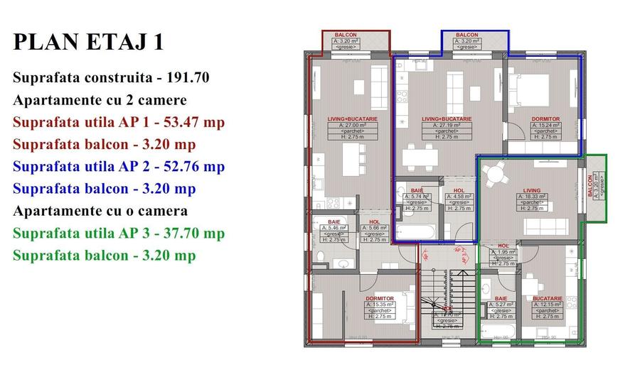 Apartament cu 2 camere decomandat în Girocului