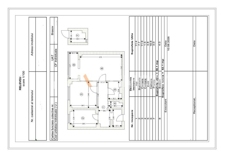 Apartament cu 2 camere decomandat în Județean