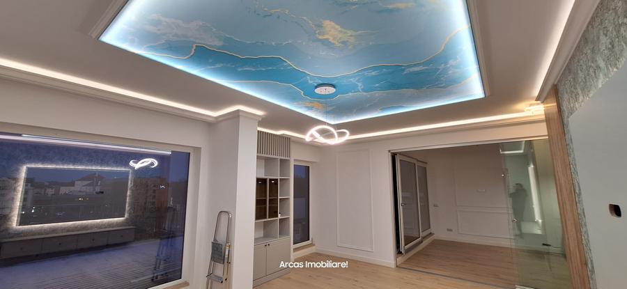 Penthouse cu 3 camere decomandat, mobilat în Sub Arini