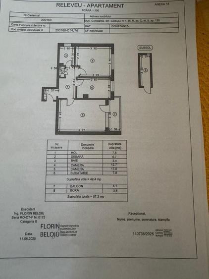 Apartament cu 2 camere decomandat în Central