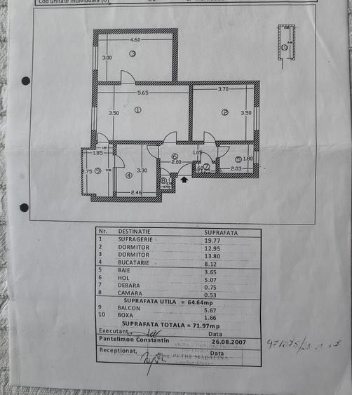 Apartament cu 3 camere nedecomandat în Floreasca