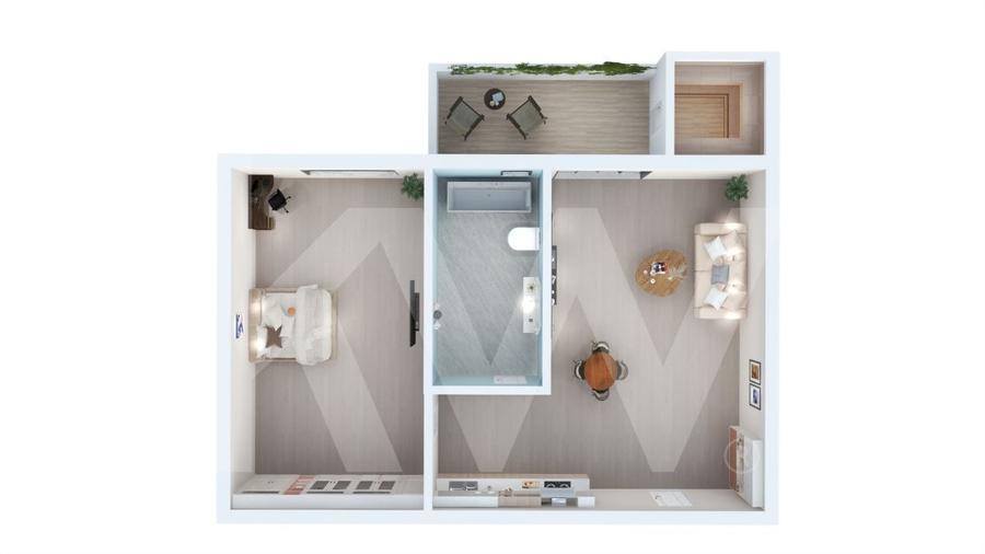Apartament cu 2 camere în Țiglari