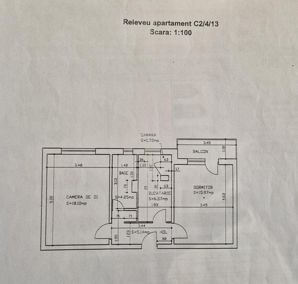 Apartament cu 2 camere decomandat în Nicolina