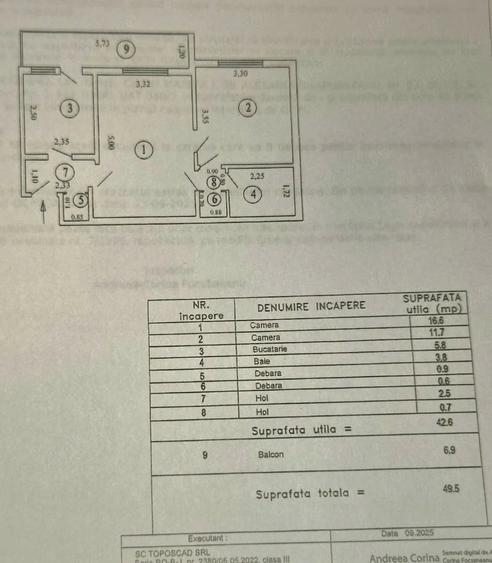 Apartament cu 2 camere nedecomandat în Mazepa 1