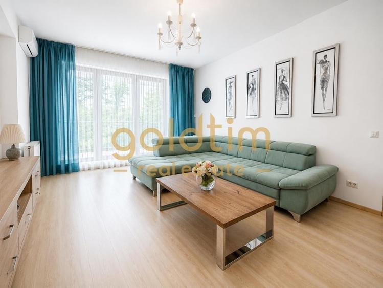Apartament cu 3 camere semidecomandat, mobilat în Pipera