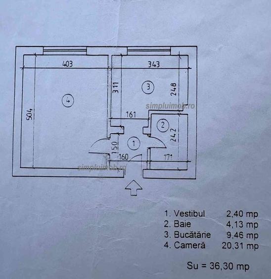 Garsonieră decomandată, mobilată în Berceni