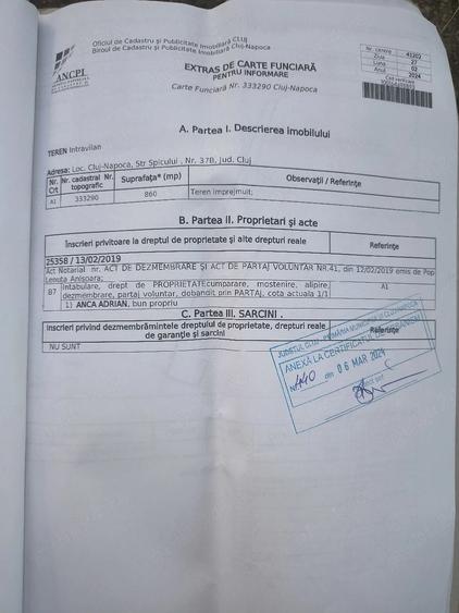 Teren de 860 mp, în Central
