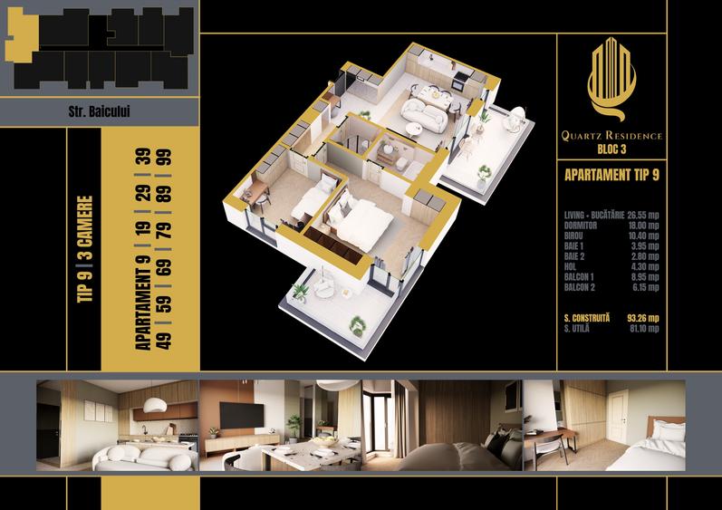 Apartament cu 3 camere în Doamna Ghica