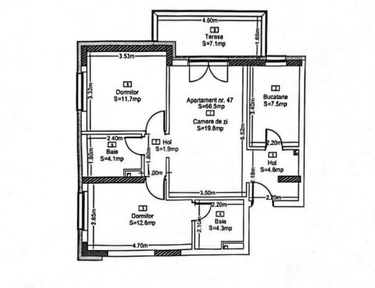 Apartament 3 camere, 66,5mp, parcare, et 6, Park Lake - 11