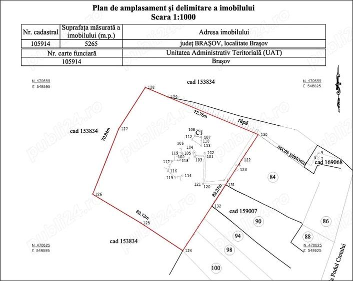 Teren de 5265 mp, în Schei