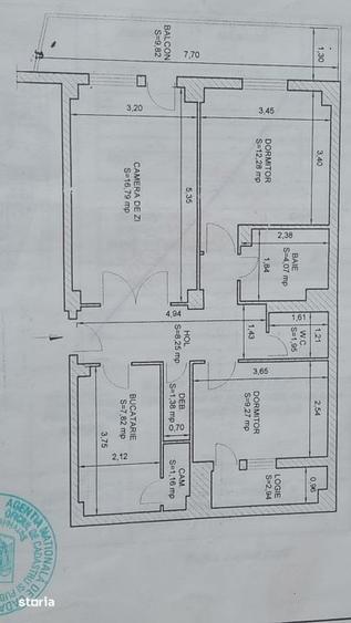 Apartament cu 3 camere în Tomis I