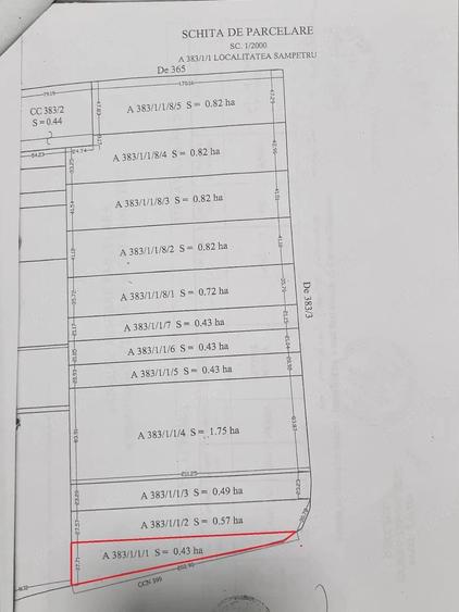 Teren de 4300 mp, în Central