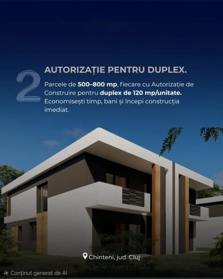 Teren Construcții intravilan de 500 mp, în Chinteni