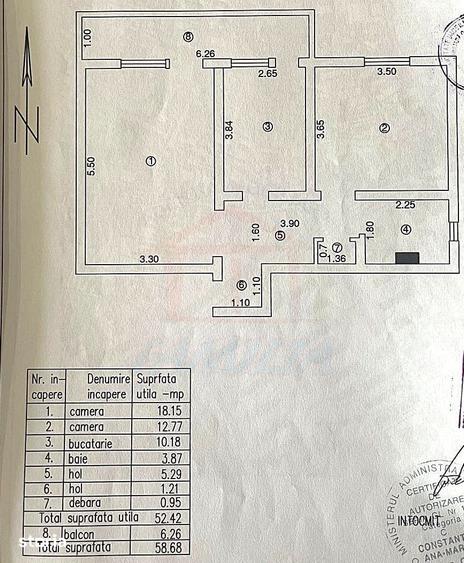 Apartament, 52 m2, - 5