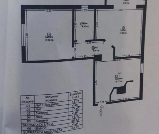 Apartament cu 2 camere decomandat în Bucovina