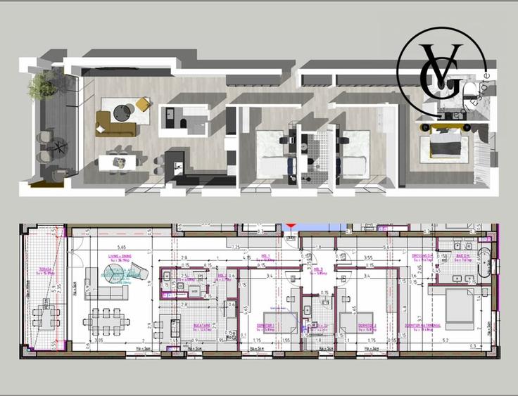 Apartament cu 4 camere decomandat în Inel I