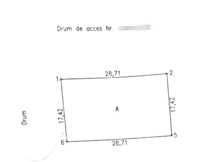 Teren Construcții intravilan de 500 mp, în Nord