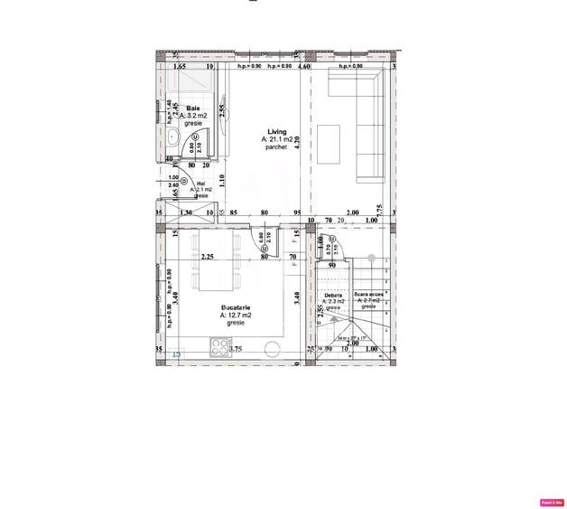 Casă cu 3 camere cu Teren 202 Mp în Șelimbăr